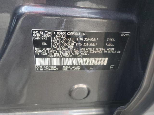 JTMBFREV2JJ218470 - 2018 TOYOTA RAV4 LE GRAY photo 13