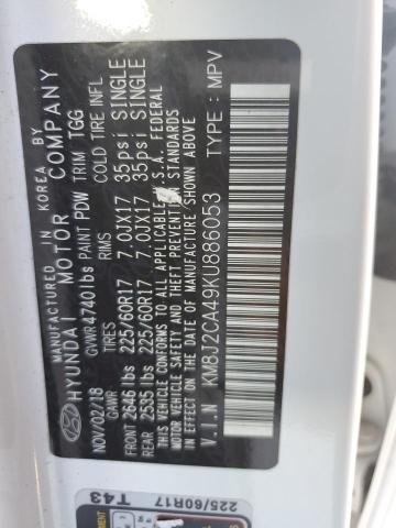 KM8J2CA49KU886053 - 2019 HYUNDAI TUCSON SE 白色 照片 13