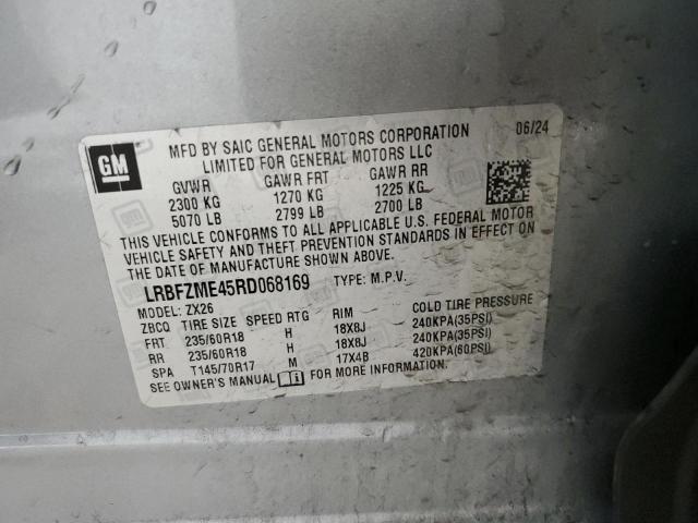 LRBFZME45RD068169 - 2024 BUICK ENVISION PREFERRED ვერცხლისფერი ფოტო 14