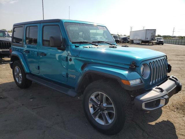 1C4HJXEG8KW684424 - 2019 JEEP WRANGLER UNLIMITED SAHARA 蓝色 照片 4