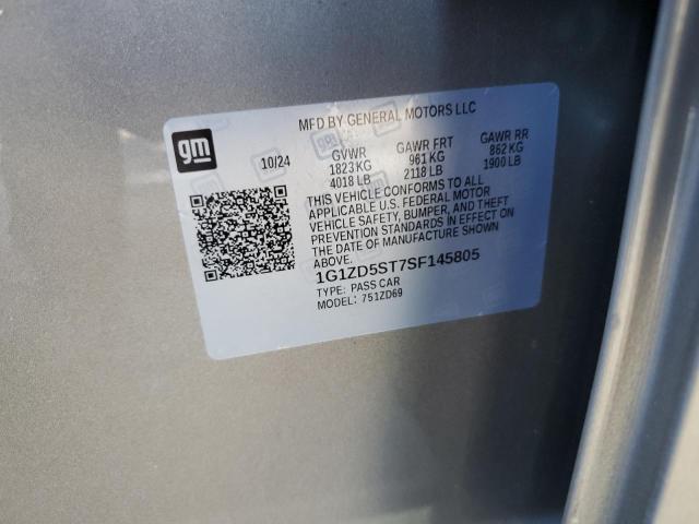 1G1ZD5ST7SF145805 - 2025 CHEVROLET MALIBU LT 金色 照片 12