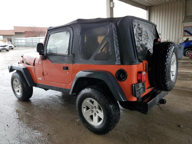 1J4FA69S85P330797 - 2005 JEEP WRANGLER / RUBICON ORANGE photo 2