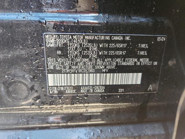 2T3H1RFV1RC282960 - 2024 TOYOTA RAV4 LE Қара фото 13