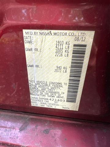 1N4AL3AP0DN421403 - 2013 NISSAN ALTIMA 2.5 勃艮第红 照片 10