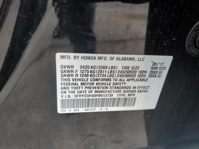 5FRYD3H50HB013738 - 2017 ACURA MDX TECHNOLOGY Қара фото 13