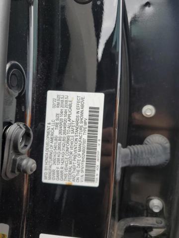 5FNYF8H52NB007007 - 2022 HONDA PASSPORT EXL შავი ფოტო 13