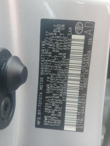 2T1BURHE1HC954954 - 2017 TOYOTA COROLLA L ვერცხლისფერი ფოტო 12