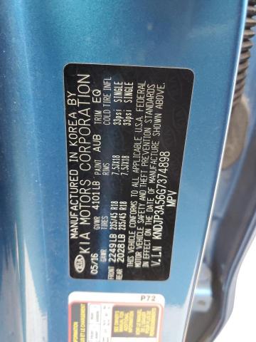 KNDJP3A56G7374898 - 2016 KIA SOUL + BLUE photo 13