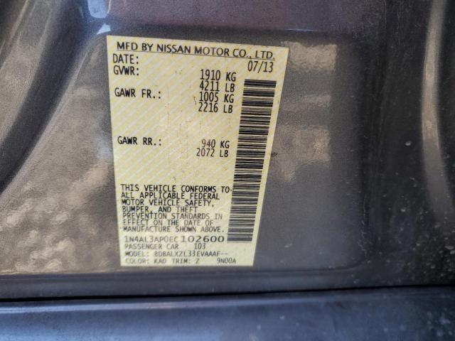 1N4AL3AP0EC102600 - 2014 NISSAN ALTIMA 2.5 GRAY photo 13