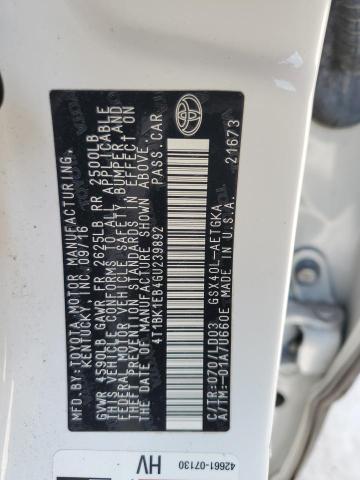 4T1BK1EB4GU239892 - 2016 TOYOTA AVALON XLE WHITE photo 12