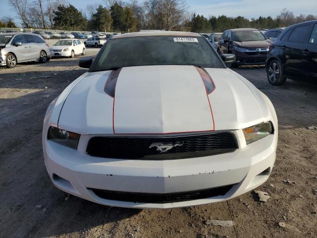 1ZVBP8AM0B5164081 - 2011 FORD MUSTANG WHITE photo 5