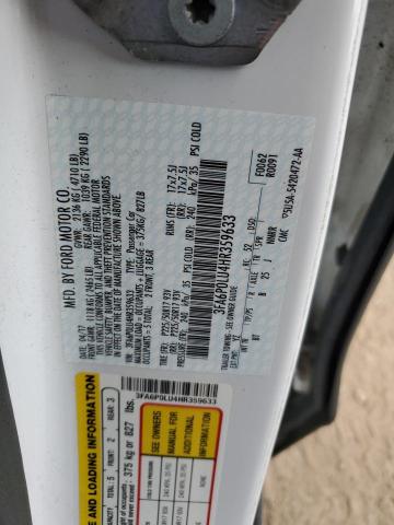 3FA6P0LU4HR359633 - 2017 FORD FUSION SE HYBRID 白色 照片 12