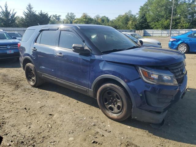 1FM5K8AR0HGA79230 - 2017 FORD EXPLORER POLICE INTERCEPTOR Bleu photo 4