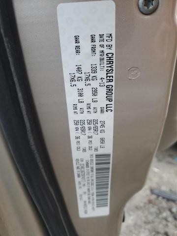 2C4RC1BG7DR743717 - 2013 CHRYSLER TOWN & COU TOURING GOLD photo 13