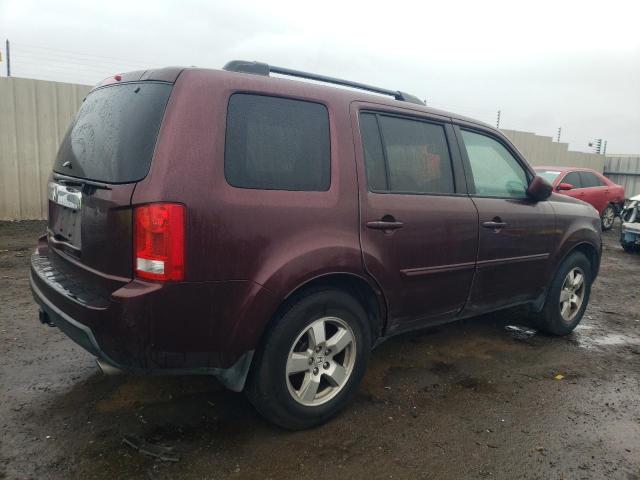 5FNYF3H57BB051907 - 2011 HONDA PILOT EXL BURGUNDY photo 3