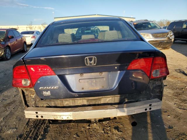 1HGFA16538L004992 - 2008 HONDA CIVIC LX BLUE photo 6