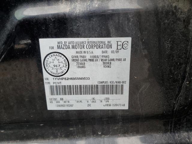 1YVHP82H695M49533 - 2009 MAZDA 6 I BLACK photo 12