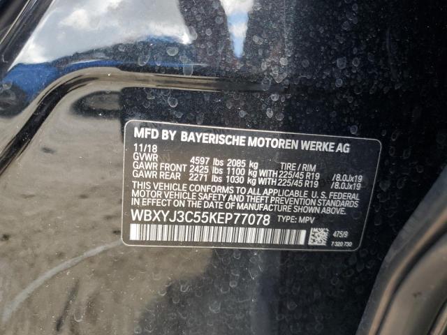 WBXYJ3C55KEP77078 - 2019 BMW X2 SDRIVE28I BLACK photo 13