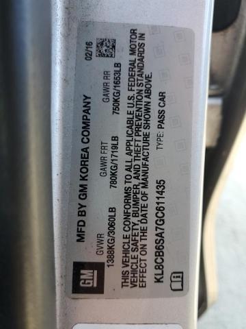 KL8CB6SA7GC611435 - 2016 CHEVROLET SPARK LS 银色 照片 12