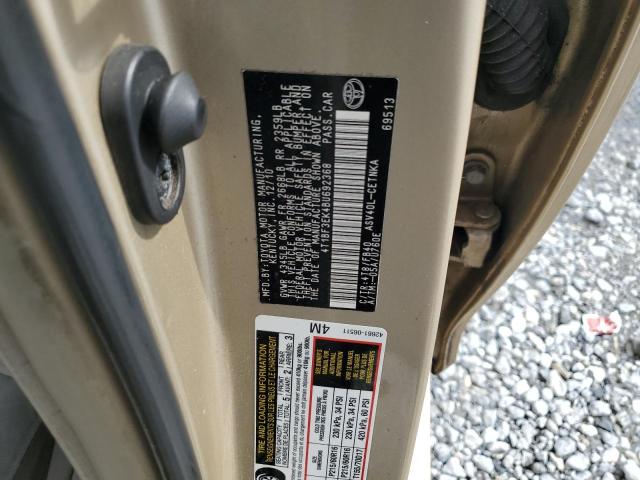 4T1BF3EK4BU692368 - 2011 TOYOTA CAMRY BASE GOLD photo 12