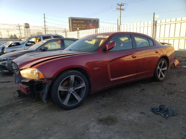 2C3CDXCT4EH296048 - 2014 DODGE CHARGER R/T BURGUNDY photo 1