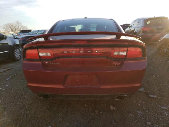 2C3CDXCT4EH296048 - 2014 DODGE CHARGER R/T BURGUNDY photo 6