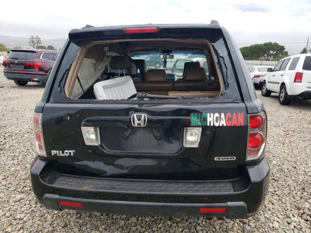 2HKYF18617H517272 - 2007 HONDA PILOT EXL BLACK photo 6