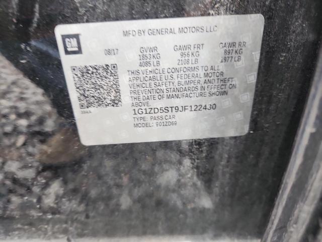 1G1ZD5ST9JF122430 - 2018 CHEVROLET MALIBU LT Սև լուսանկար 13