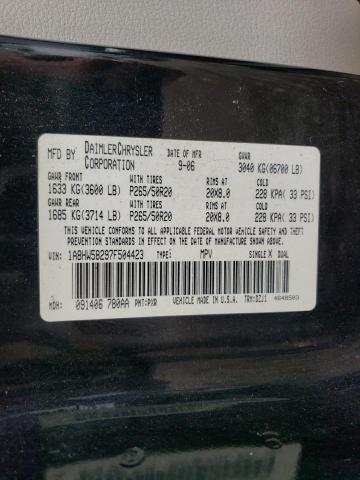 1A8HW58297F504423 - 2007 CHRYSLER ASPEN LIMITED BLACK photo 13