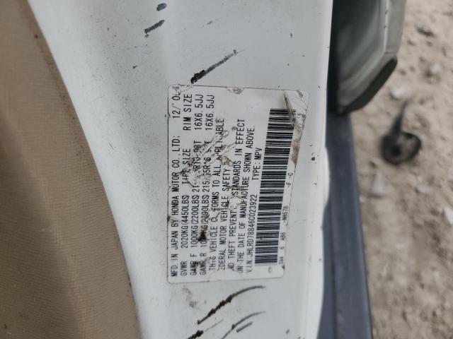 JHLRD78846C023922 - 2006 HONDA CR-V EX 白色 照片 13