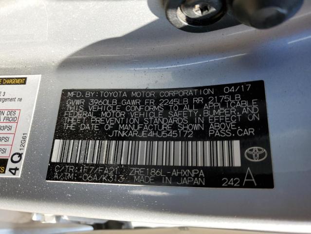 JTNKARJE4HJ545172 - 2017 TOYOTA COROLLA IM Silber Foto 13