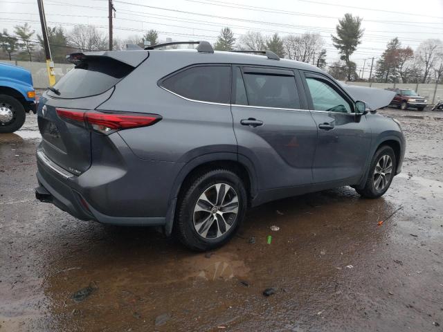 5TDHZRBH9LS014996 - 2020 TOYOTA HIGHLANDER XLE CHARCOAL photo 3