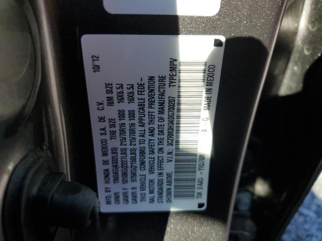 3CZRM3H34DG700207 - 2013 HONDA CR-V LX 棕色 照片 14