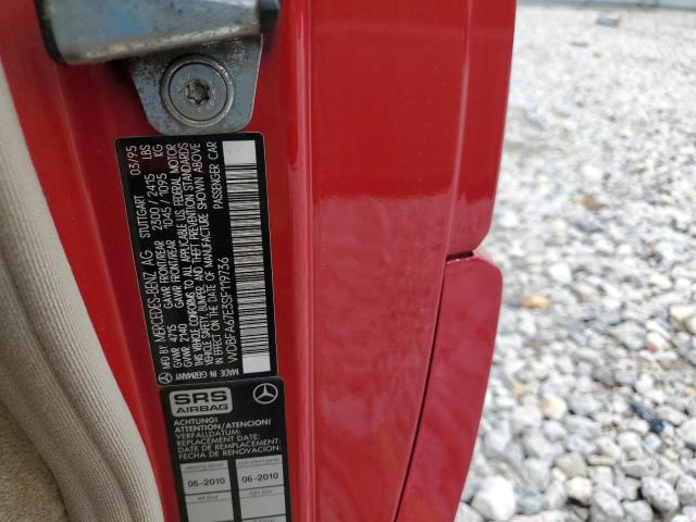 WDBFA67E3SF119736 - 1995 MERCEDES-BENZ SL 500 RED photo 12