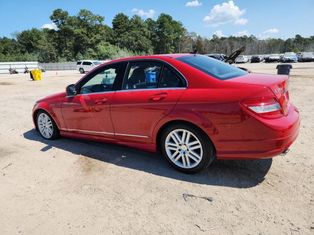 WDDGF81X89F241215 - 2009 MERCEDES-BENZ C 300 4MATIC RED photo 2