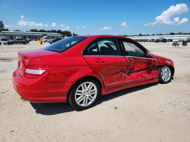 WDDGF81X89F241215 - 2009 MERCEDES-BENZ C 300 4MATIC RED photo 3