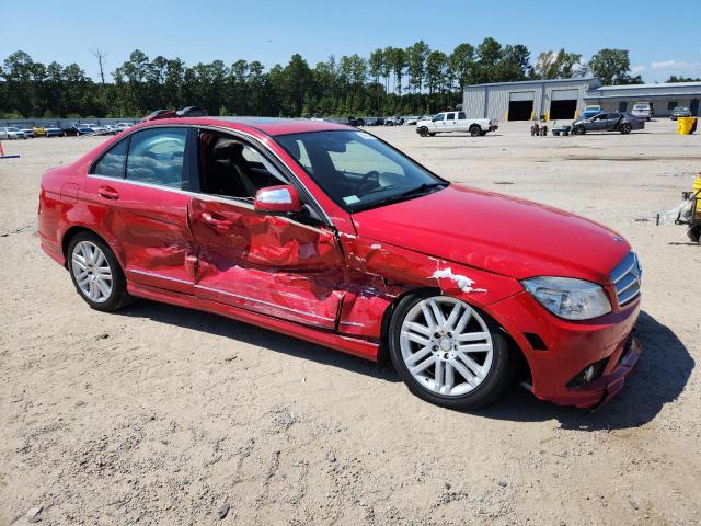 WDDGF81X89F241215 - 2009 MERCEDES-BENZ C 300 4MATIC RED photo 4