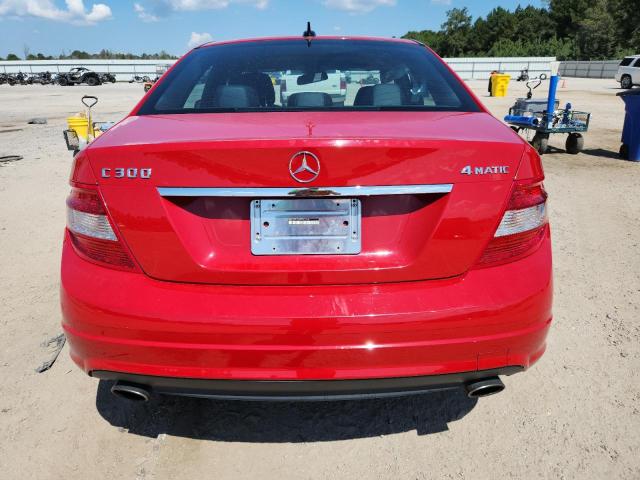 WDDGF81X89F241215 - 2009 MERCEDES-BENZ C 300 4MATIC RED photo 6