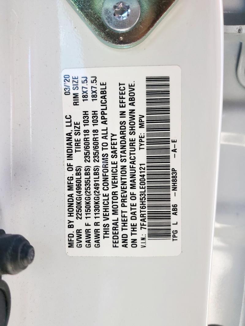 7FART6H53LE004121 - 2020 HONDA CR-V EX WHITE photo 14