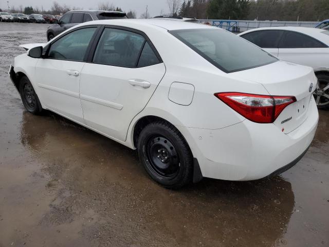 2T1BURHEXFC473176 - 2015 TOYOTA COROLLA L WHITE photo 2