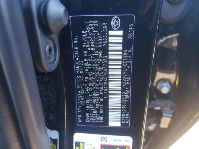 4T1G11BK5PU077073 - 2023 TOYOTA CAMRY SE NIGHT SHADE BLACK photo 12