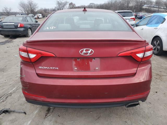 5NPE24AF8FH092187 - 2015 HYUNDAI SONATA SE RED photo 6