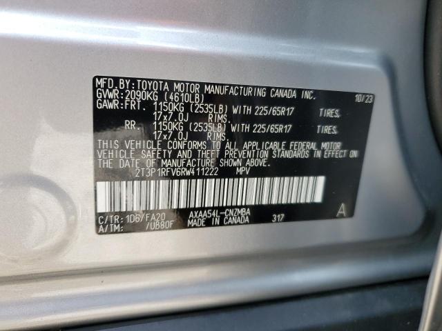 2T3P1RFV6RW411222 - 2024 TOYOTA RAV4 XLE ნაცრისფერი ფოტო 14