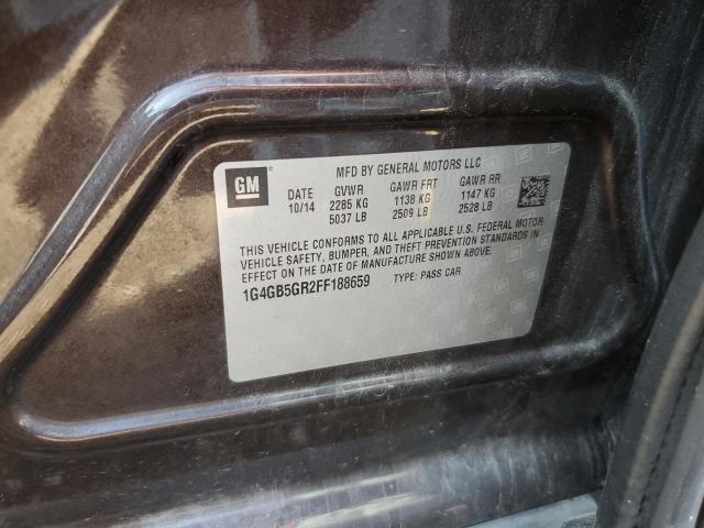 1G4GB5GR2FF188659 - 2015 BUICK LACROSSE BLACK photo 12