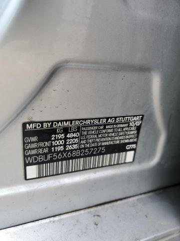 WDBUF56X68B257275 - 2008 MERCEDES-BENZ E 350 SILVER photo 13