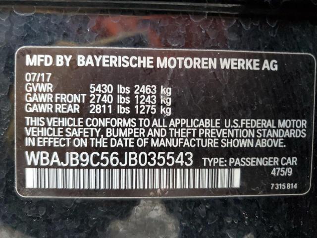 WBAJB9C56JB035543 - 2018 BMW M550XI BLACK photo 12
