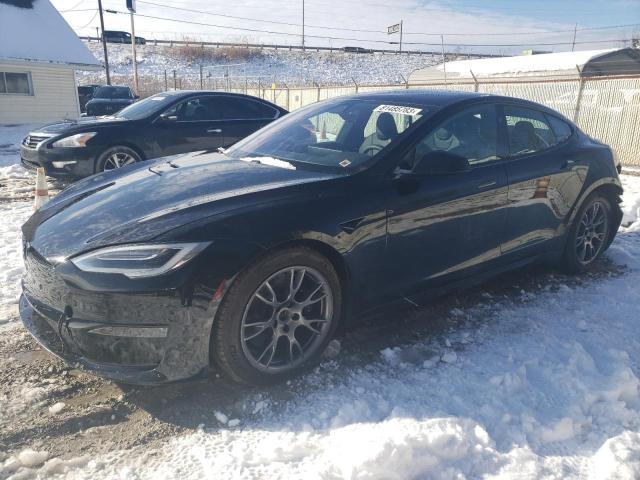 5YJSA1E55MF440416 - 2021 TESLA MODEL S შავი ფოტო 1