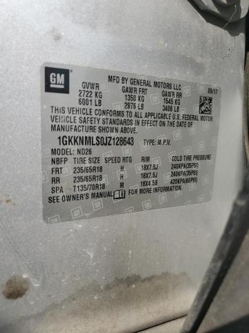 1GKKNMLS0JZ128643 - 2018 GMC ACADIA SLT-1 Boz foto 14