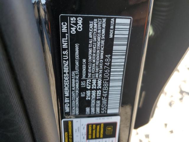 55SWF4KB8FU067484 - 2015 MERCEDES-BENZ C 300 4MATIC BLACK photo 12