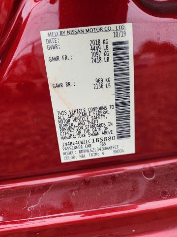 1N4BL4CW2LC185880 - 2020 NISSAN ALTIMA SR RED photo 12